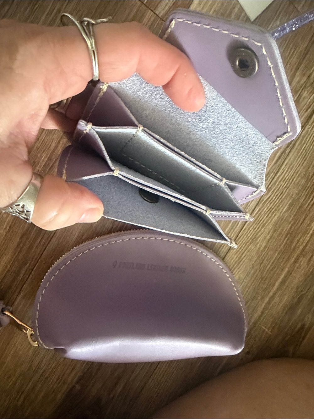 Portland Leather Lavender Crossbody Set with Matching Accessories - Picture 5 of 9